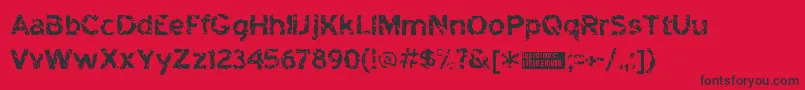 Heck Font – Black Fonts on Red Background