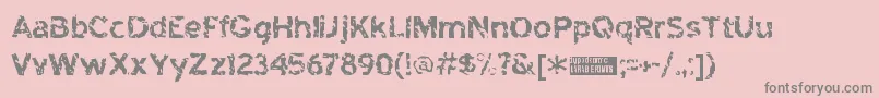 Heck Font – Gray Fonts on Pink Background