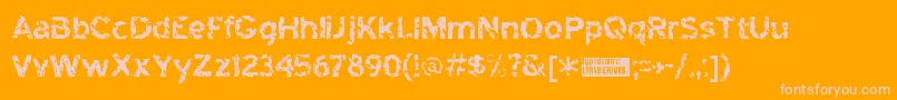 Heck Font – Pink Fonts on Orange Background