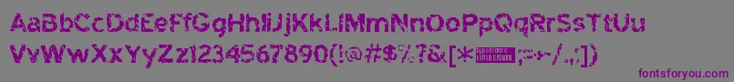 Шрифт Heck – фиолетовые шрифты на сером фоне