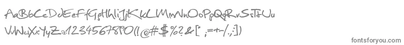 フォントComesinhandy – 白い背景に灰色の文字