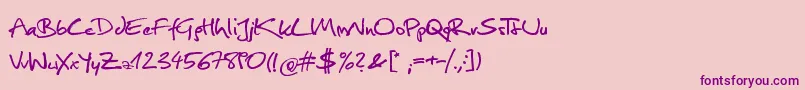 Comesinhandy Font – Purple Fonts on Pink Background