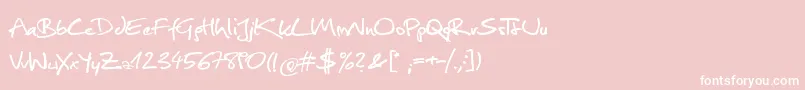 フォントComesinhandy – ピンクの背景に白い文字