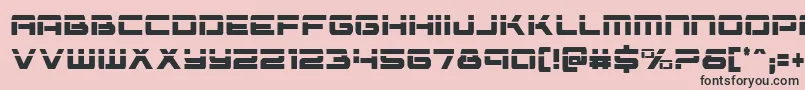 Vorpalcond-Schriftart – Schwarze Schriften auf rosa Hintergrund