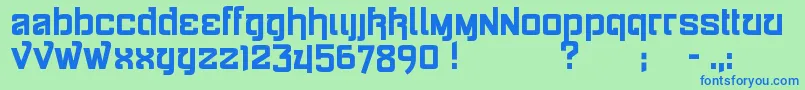 SiameseKatsong Font – Blue Fonts on Green Background