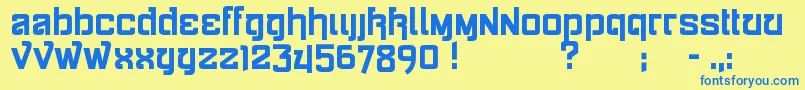 SiameseKatsong Font – Blue Fonts on Yellow Background