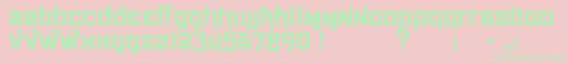 SiameseKatsong Font – Green Fonts on Pink Background