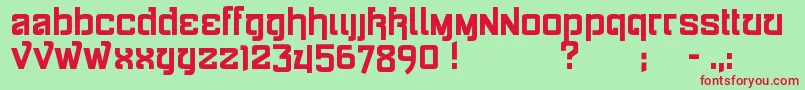 SiameseKatsong Font – Red Fonts on Green Background