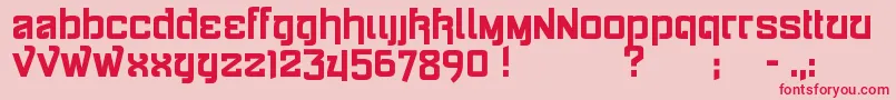 SiameseKatsong Font – Red Fonts on Pink Background