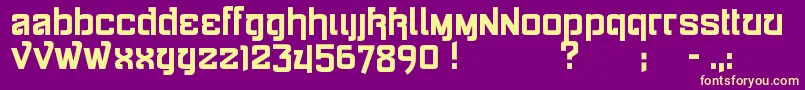 SiameseKatsong Font – Yellow Fonts on Purple Background