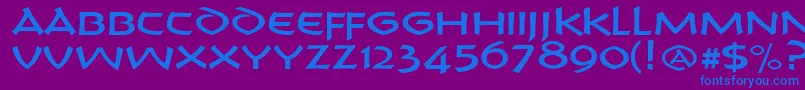 CrushyourenemiesRegular Font – Blue Fonts on Purple Background