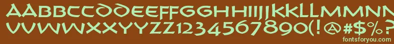 Más sobre la fuente CrushyourenemiesRegular fuente CrushyourenemiesRegular – Fuentes Verdes Sobre Fondo Marrón