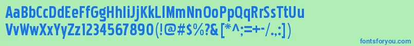 PakenhamcdrgBold Font – Blue Fonts on Green Background