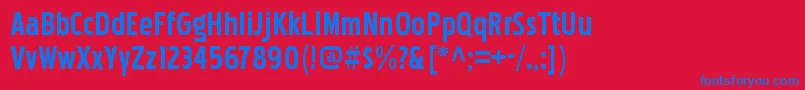 Weitere Informationen zur PakenhamcdrgBold-Schriftart PakenhamcdrgBold-Schriftart – Blaue Schriften auf rotem Hintergrund
