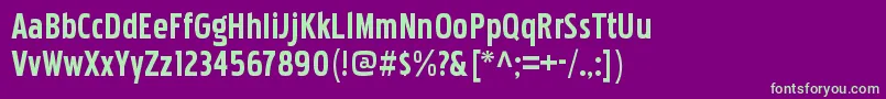 PakenhamcdrgBold Font – Green Fonts on Purple Background