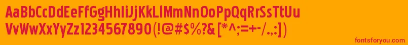 PakenhamcdrgBold Font – Red Fonts on Orange Background