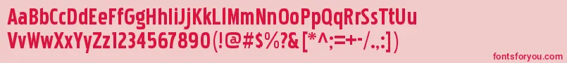 PakenhamcdrgBold Font – Red Fonts on Pink Background