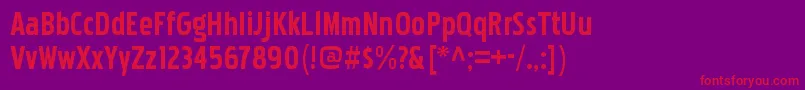 PakenhamcdrgBold Font – Red Fonts on Purple Background