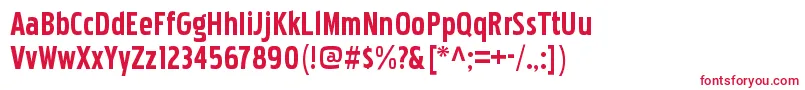 PakenhamcdrgBold Font – Red Fonts on White Background