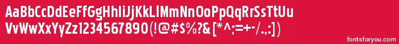 PakenhamcdrgBold Font – White Fonts on Red Background
