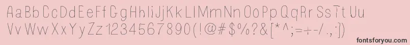 フォントMossy – ピンクの背景に黒い文字