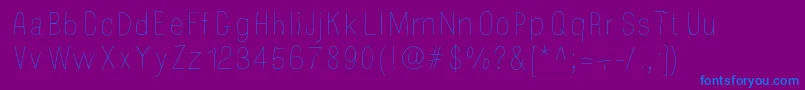 Mossy Font – Blue Fonts on Purple Background