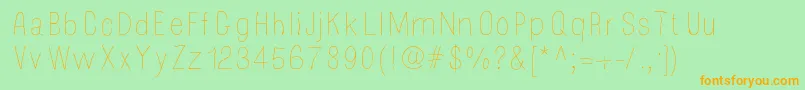 Mossy Font – Orange Fonts on Green Background