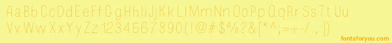 Mossy Font – Orange Fonts on Yellow Background