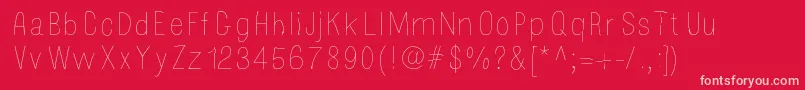Mossy Font – Pink Fonts on Red Background