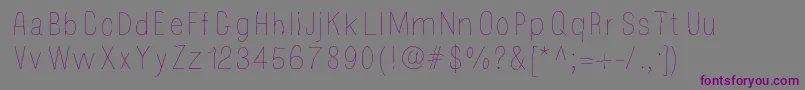 Шрифт Mossy – фиолетовые шрифты на сером фоне