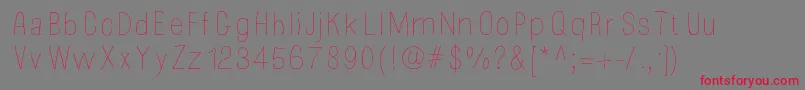 Mossy-Schriftart – Rote Schriften auf grauem Hintergrund