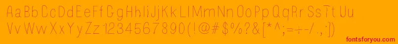 Mossy Font – Red Fonts on Orange Background