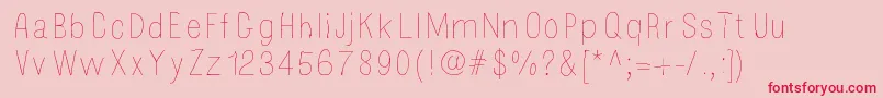 Mossy Font – Red Fonts on Pink Background