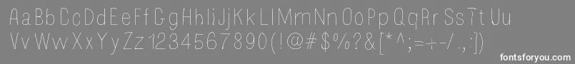 フォントMossy – 灰色の背景に白い文字