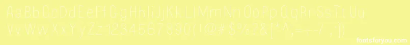 フォントMossy – 黄色い背景に白い文字
