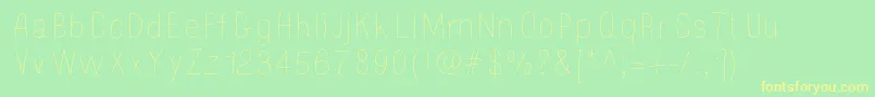 Mossy Font – Yellow Fonts on Green Background