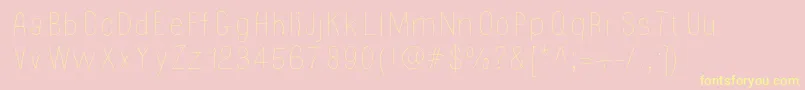 Mossy Font – Yellow Fonts on Pink Background