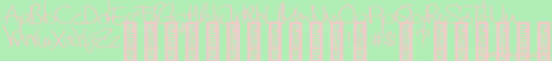 FriendsDemo Font – Pink Fonts on Green Background