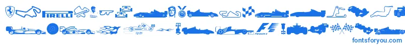 Подробнее о шрифте Formula1 Шрифт Formula1 – синие шрифты на белом фоне