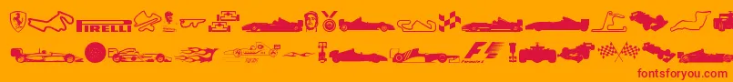 Formula1 Font – Red Fonts on Orange Background