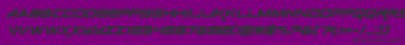 Spacerangerital Font – Black Fonts on Purple Background