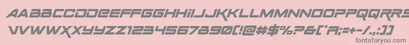 Spacerangerital Font – Gray Fonts on Pink Background