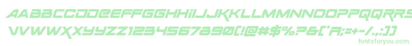 Spacerangerital Font – Green Fonts on White Background