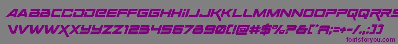 Spacerangerital Font – Purple Fonts on Gray Background