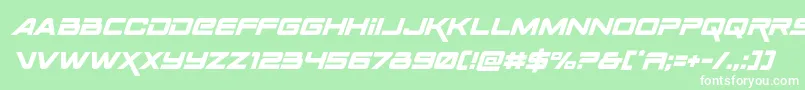 Spacerangerital Font – White Fonts on Green Background