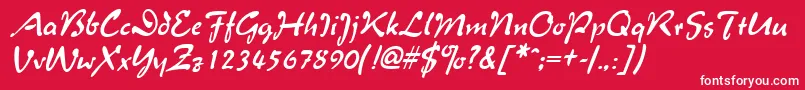 fuente MentholItalic – Fuentes Blancas Sobre Fondo Rojo