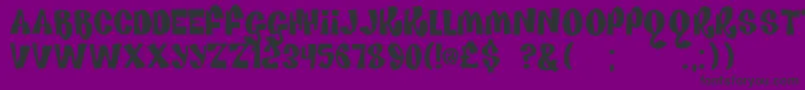 HouseOfFun Font – Black Fonts on Purple Background