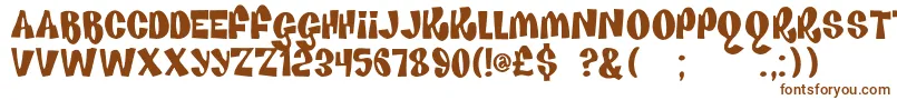 HouseOfFun Font – Brown Fonts on White Background