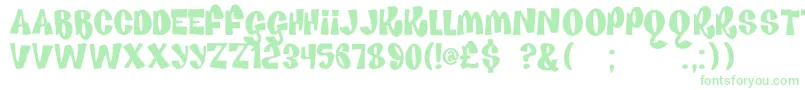 HouseOfFun Font – Green Fonts on White Background