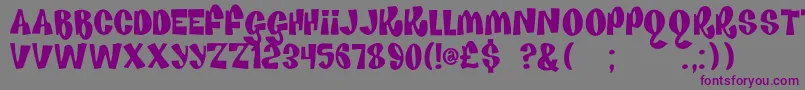 HouseOfFun Font – Purple Fonts on Gray Background